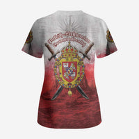 Polish-Lithuanian Commonwealth Scrub Top Medieval Royal Coat Of Arms Heritage