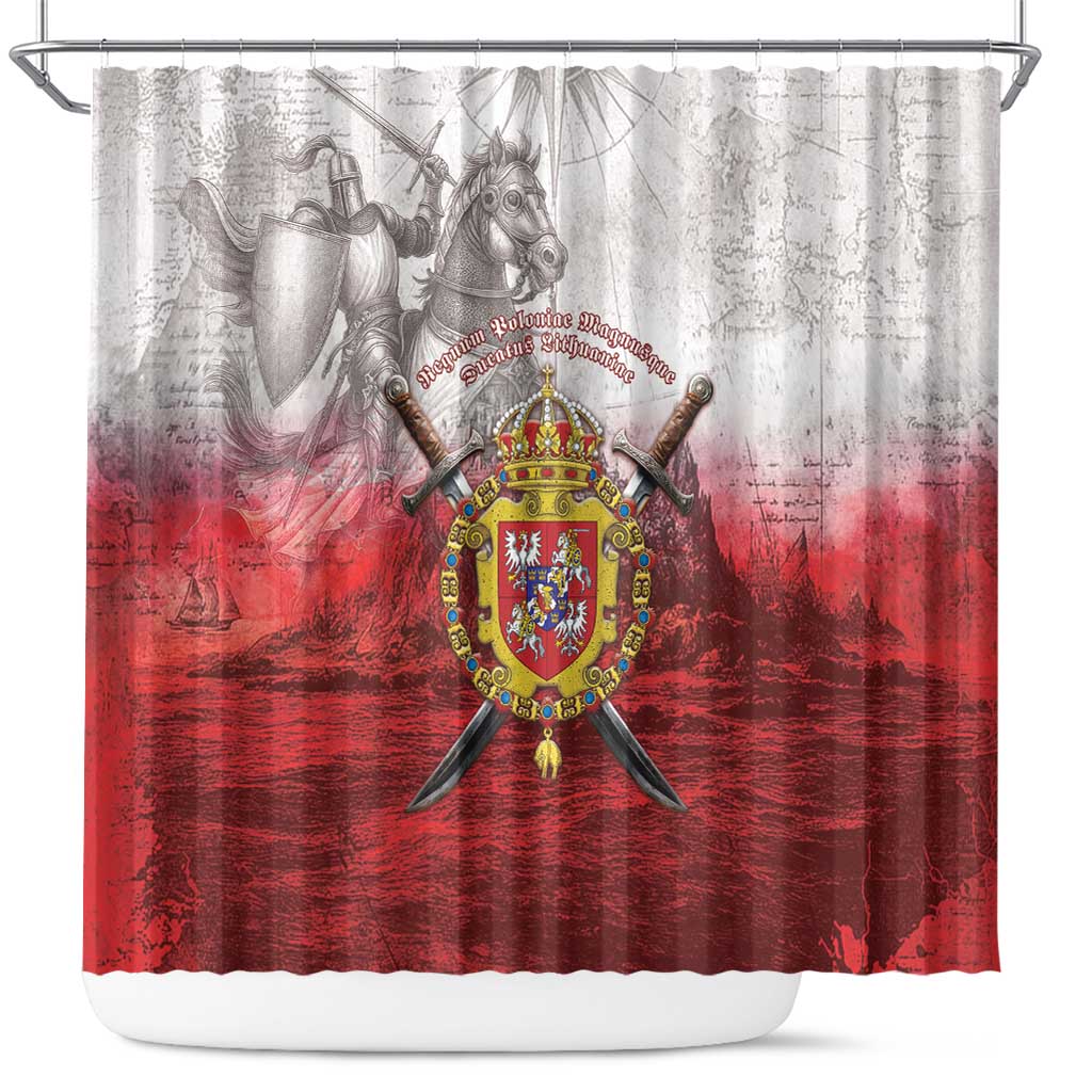 Polish-Lithuanian Commonwealth Shower Curtain Medieval Royal Coat Of Arms Heritage