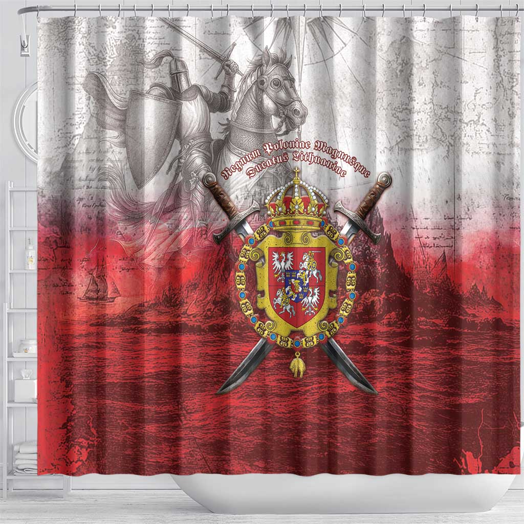 Polish-Lithuanian Commonwealth Shower Curtain Medieval Royal Coat Of Arms Heritage