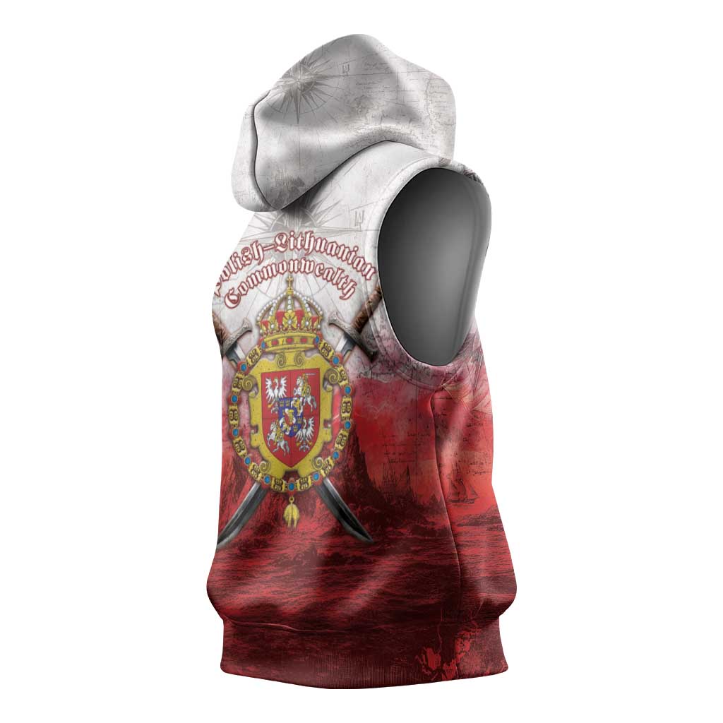 Polish-Lithuanian Commonwealth Sleeveless Hoodie Medieval Royal Coat Of Arms Heritage