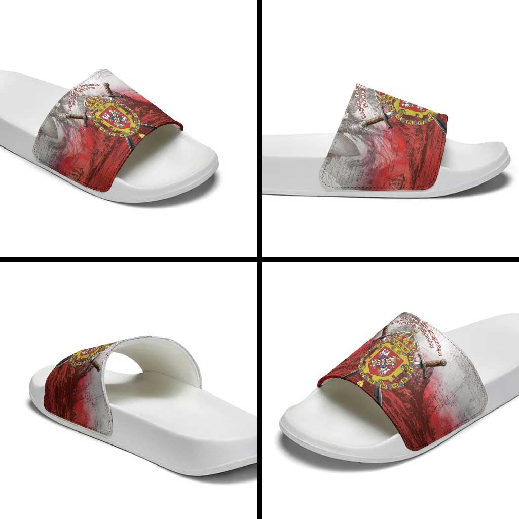 Polish-Lithuanian Commonwealth Slide Sandals Medieval Royal Coat Of Arms Heritage
