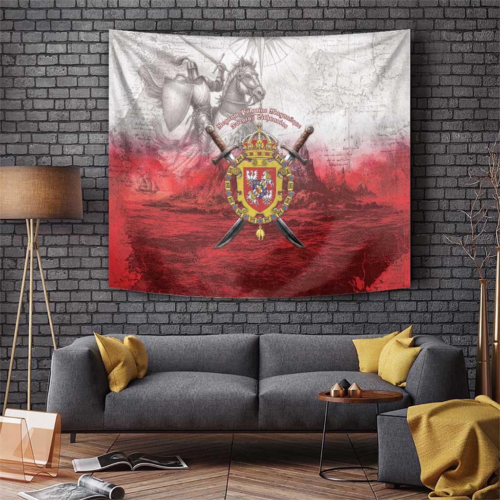 Polish-Lithuanian Commonwealth Tapestry Medieval Royal Coat Of Arms Heritage