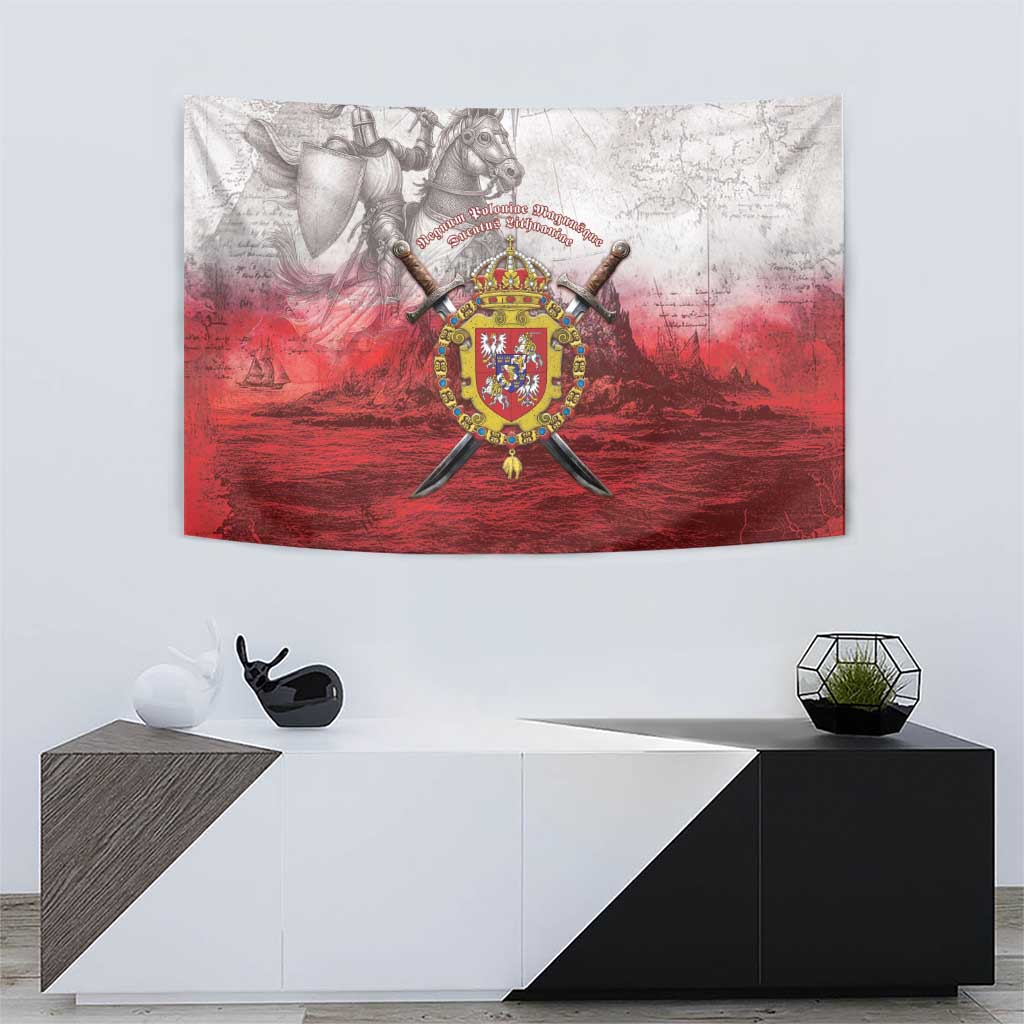 Polish-Lithuanian Commonwealth Tapestry Medieval Royal Coat Of Arms Heritage