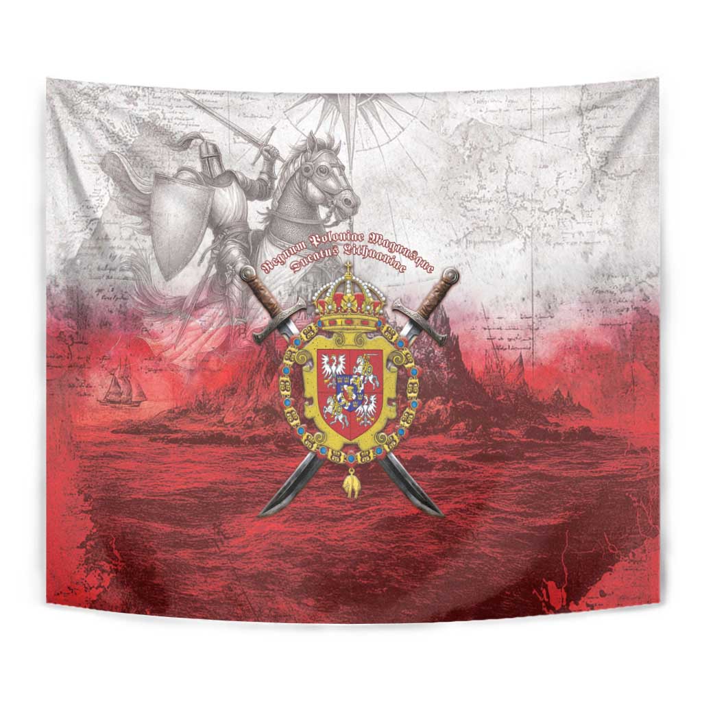 Polish-Lithuanian Commonwealth Tapestry Medieval Royal Coat Of Arms Heritage