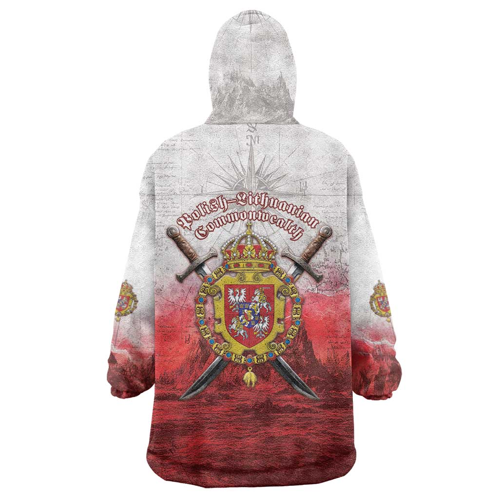Polish-Lithuanian Commonwealth Wearable Blanket Hoodie Medieval Royal Coat Of Arms Heritage