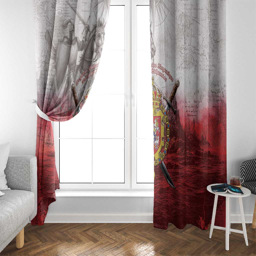 Polish-Lithuanian Commonwealth Window Curtain Medieval Royal Coat Of Arms Heritage