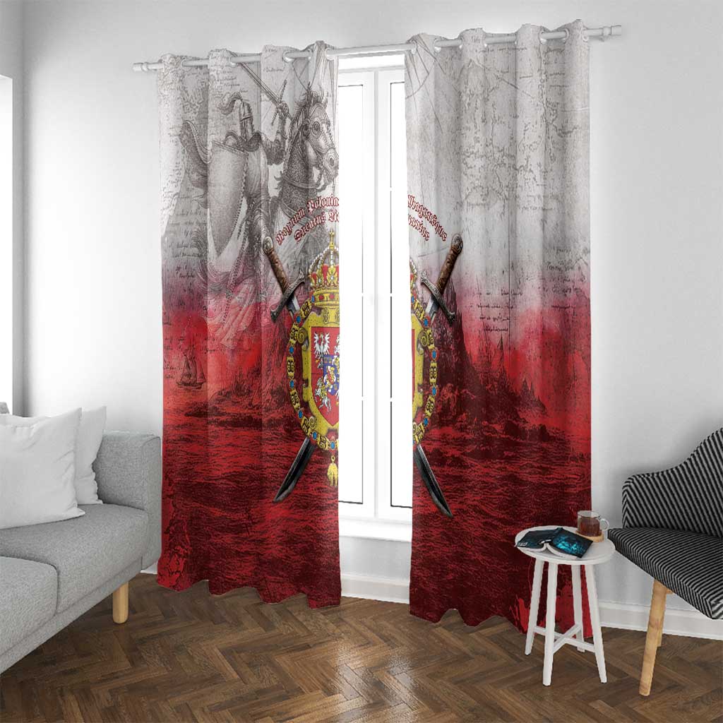 Polish-Lithuanian Commonwealth Window Curtain Medieval Royal Coat Of Arms Heritage