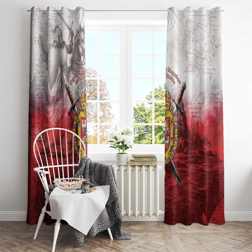 Polish-Lithuanian Commonwealth Window Curtain Medieval Royal Coat Of Arms Heritage