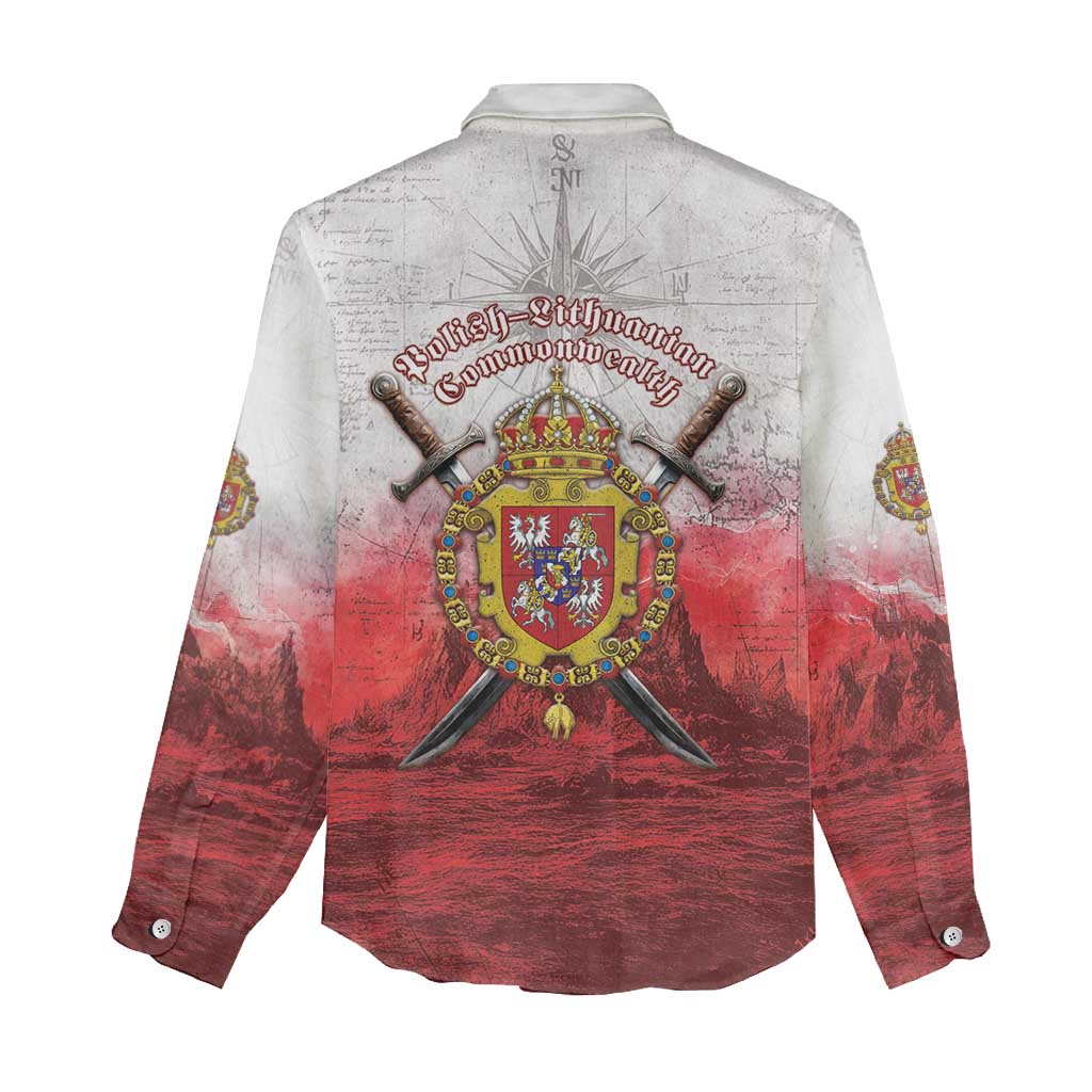 Polish-Lithuanian Commonwealth Women Casual Shirt Medieval Royal Coat Of Arms Heritage