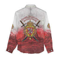 Polish-Lithuanian Commonwealth Women Casual Shirt Medieval Royal Coat Of Arms Heritage