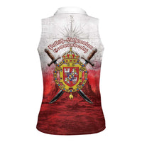 Polish-Lithuanian Commonwealth Women Sleeveless Polo Shirt Medieval Royal Coat Of Arms Heritage