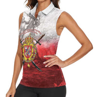 Polish-Lithuanian Commonwealth Women Sleeveless Polo Shirt Medieval Royal Coat Of Arms Heritage