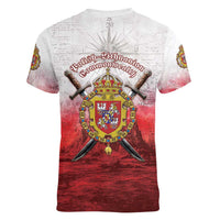 Polish-Lithuanian Commonwealth Women V-Neck T-Shirt Medieval Royal Coat Of Arms Heritage