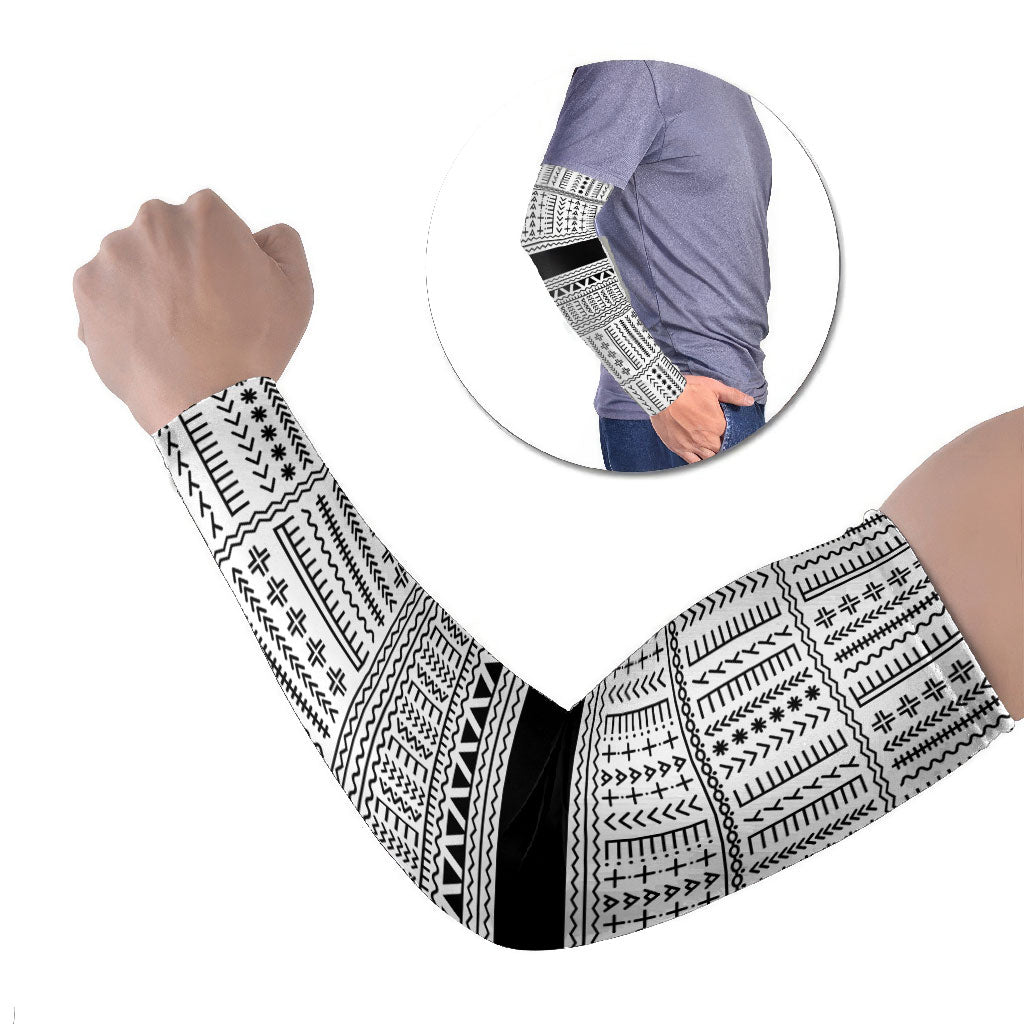 Japan Arm Sleeves Jomon Tattoo Inspiration White