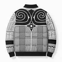 Japan Bomber Puffer Jacket Jomon Tattoo Inspiration White