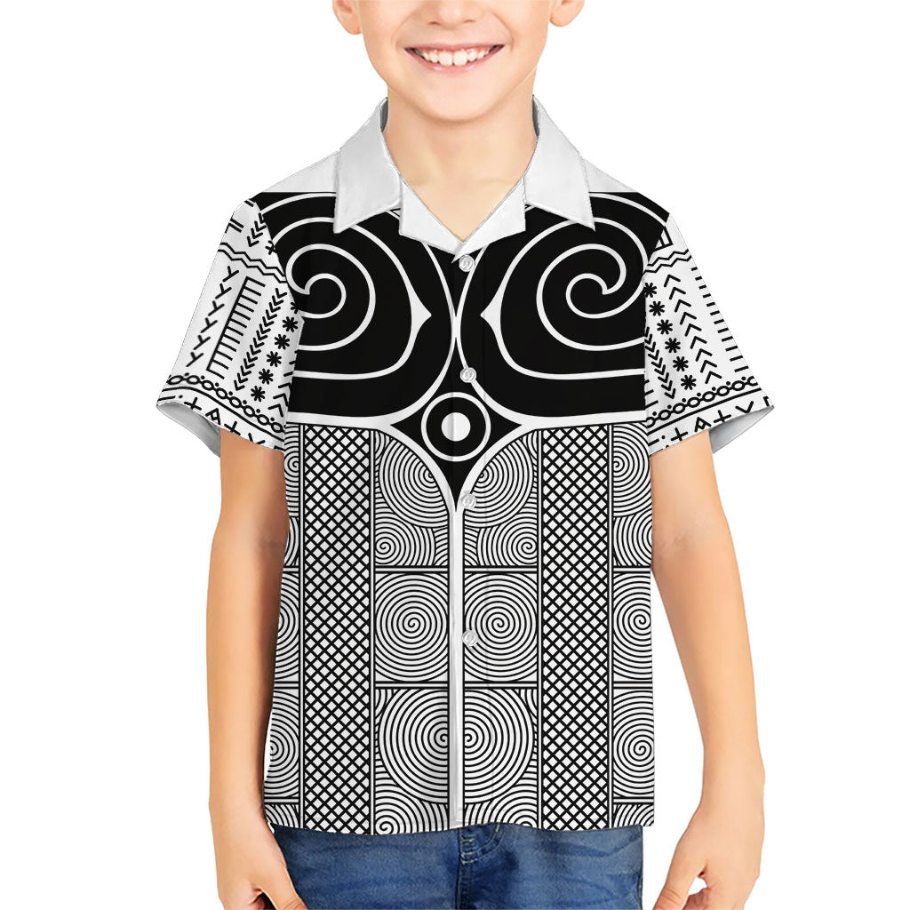 Japan Kid Hawaiian Shirt Jomon Tattoo Inspiration White