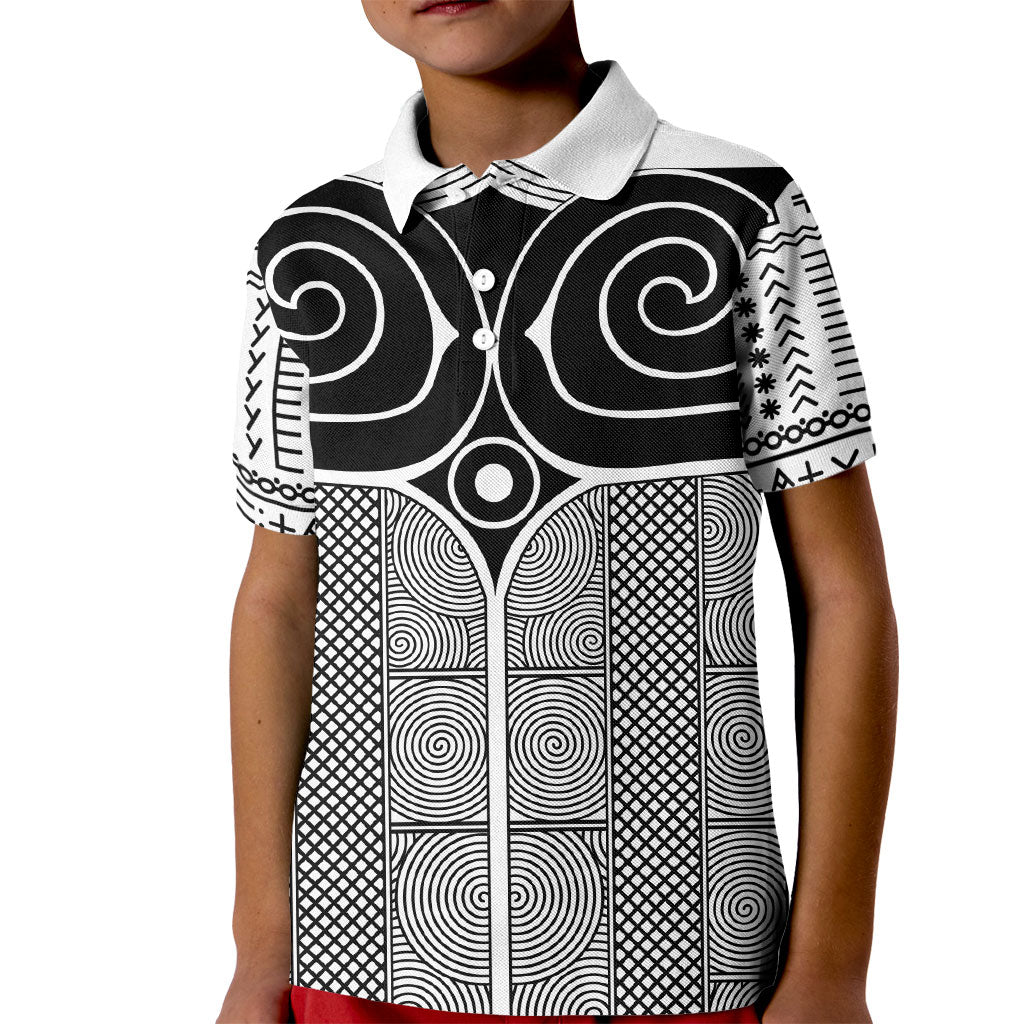 Japan Kid Polo Shirt Jomon Tattoo Inspiration White