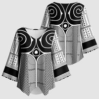 Japan Kimono Sleeve Blouse Jomon Tattoo Inspiration White