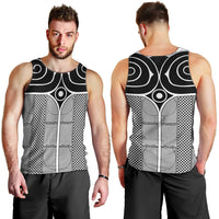 Japan Men Tank Top Jomon Tattoo Inspiration White