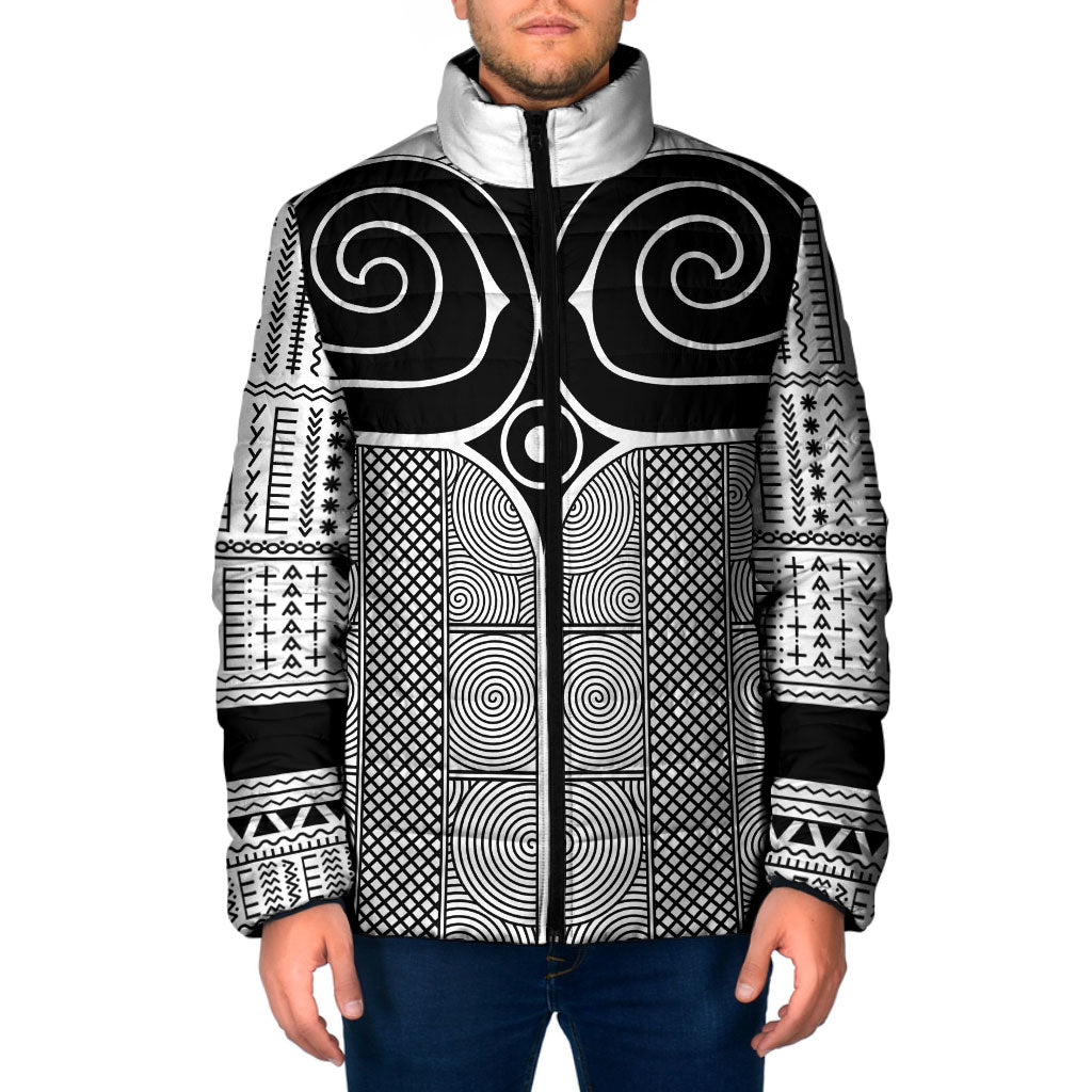 Japan Padded Jacket Jomon Tattoo Inspiration White