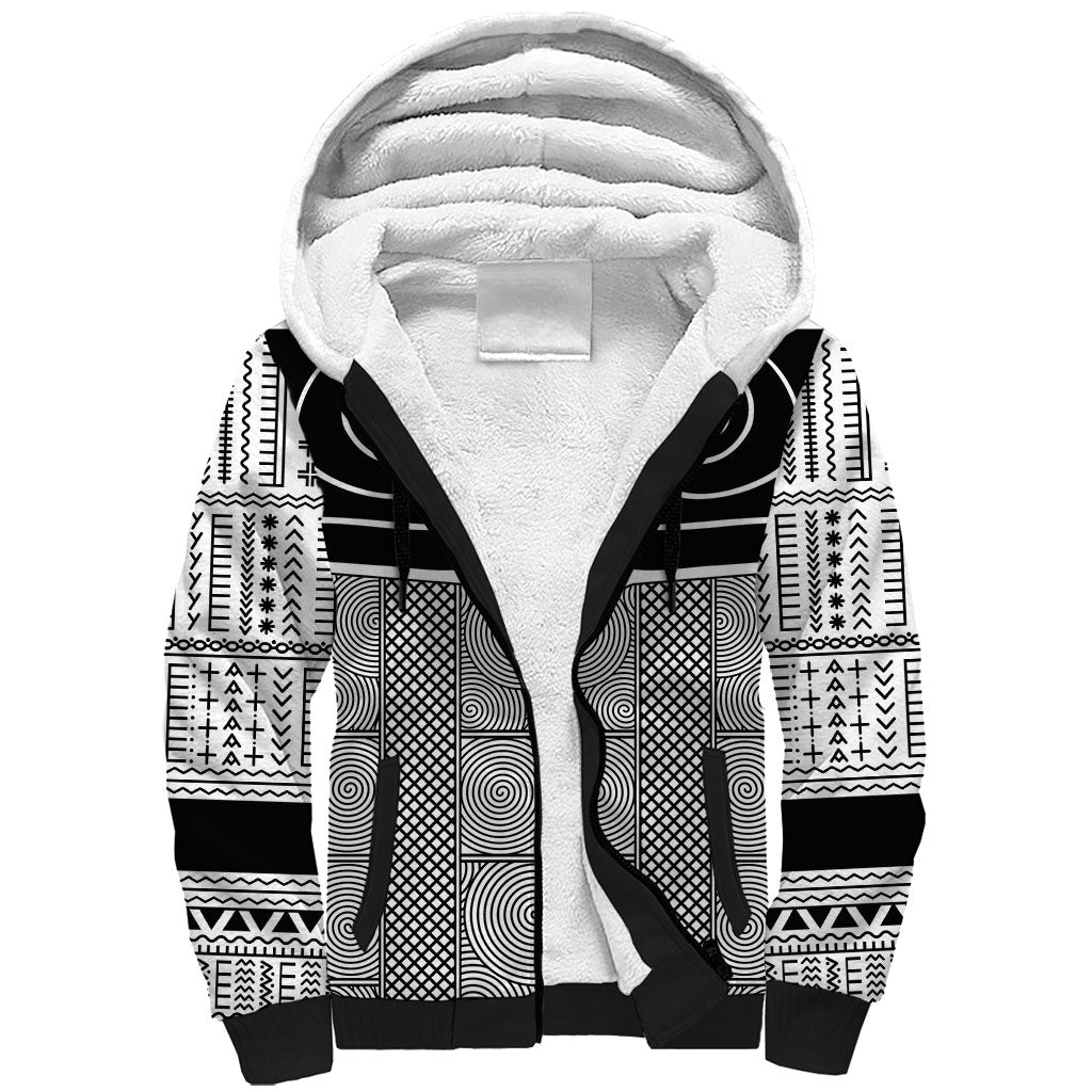 Japan Sherpa Hoodie Jomon Tattoo Inspiration White