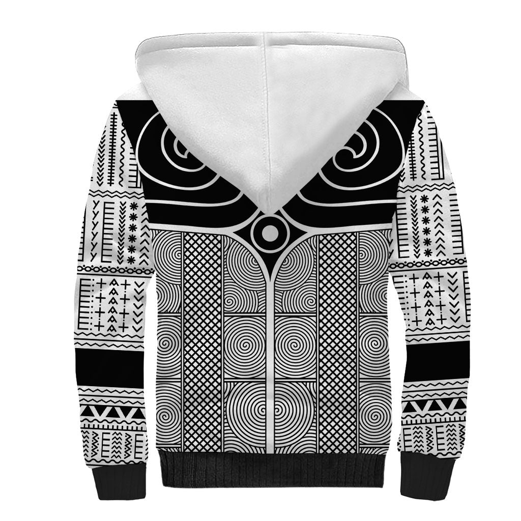 Japan Sherpa Hoodie Jomon Tattoo Inspiration White