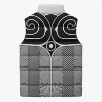 Japan Sleeveless Puffer Jacket Jomon Tattoo Inspiration White