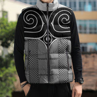 Japan Sleeveless Puffer Jacket Jomon Tattoo Inspiration White