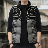 Japan Sleeveless Puffer Jacket Jomon Tattoo Inspiration White