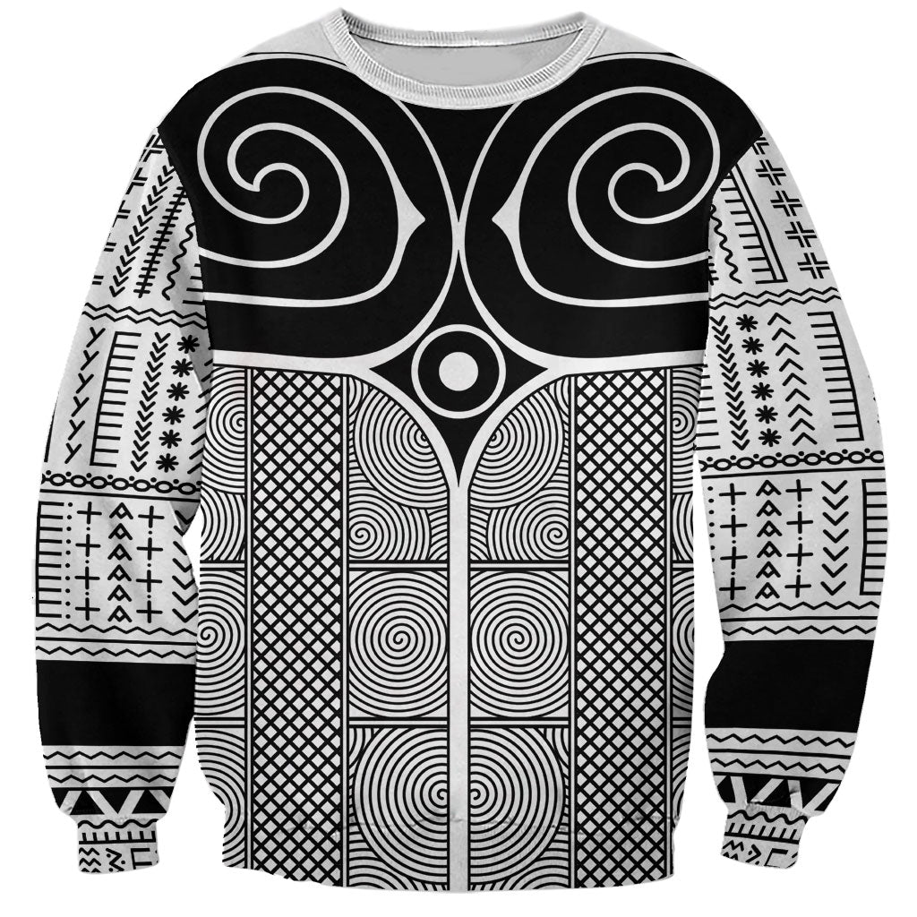 Japan Sweatshirt Jomon Tattoo Inspiration White