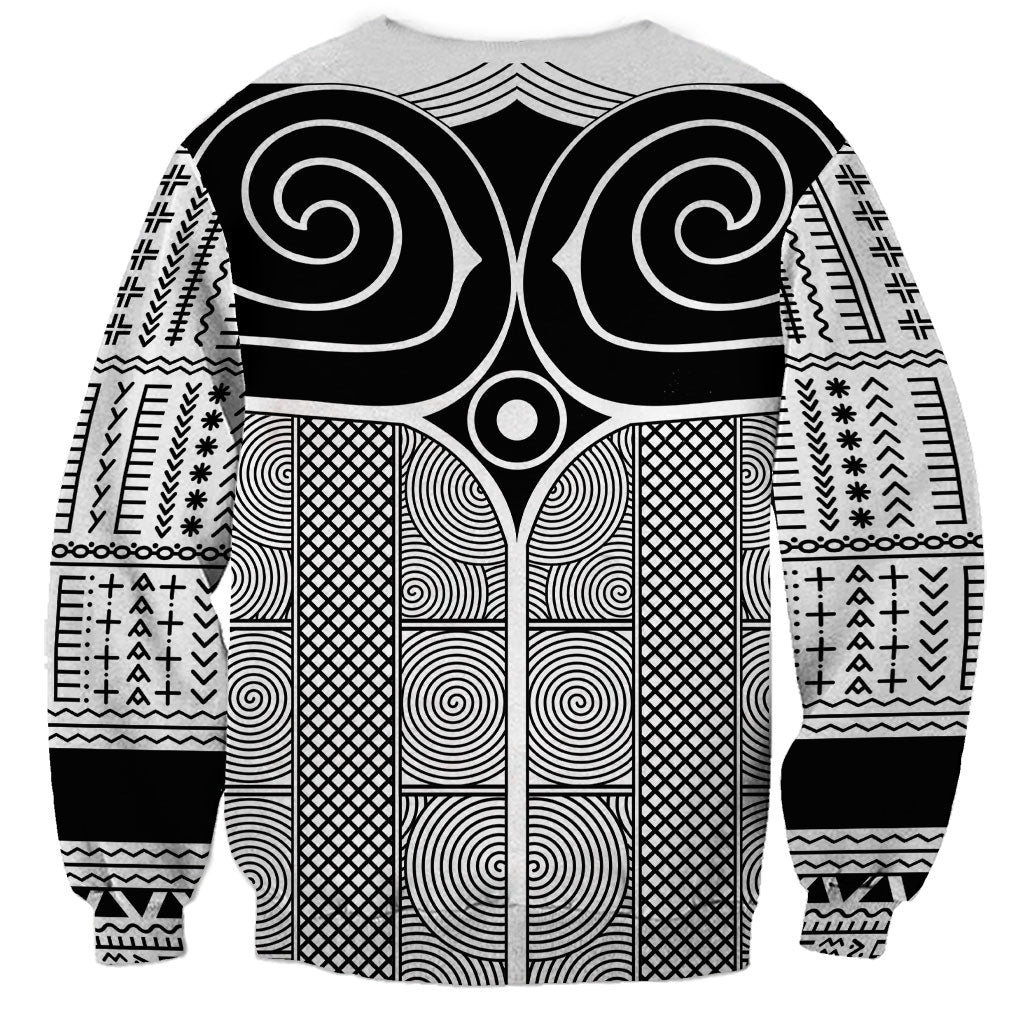 Japan Sweatshirt Jomon Tattoo Inspiration White