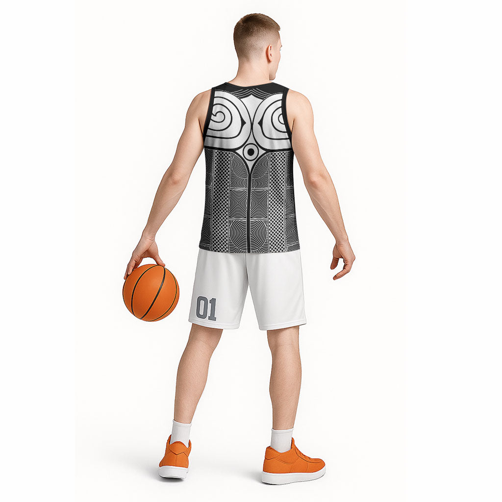 Japan Basketball Jersey Jomon Tattoo Inspiration Black