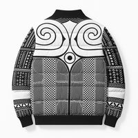 Japan Bomber Puffer Jacket Jomon Tattoo Inspiration Black