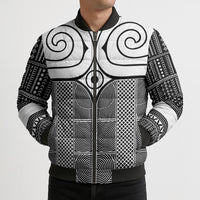 Japan Bomber Puffer Jacket Jomon Tattoo Inspiration Black
