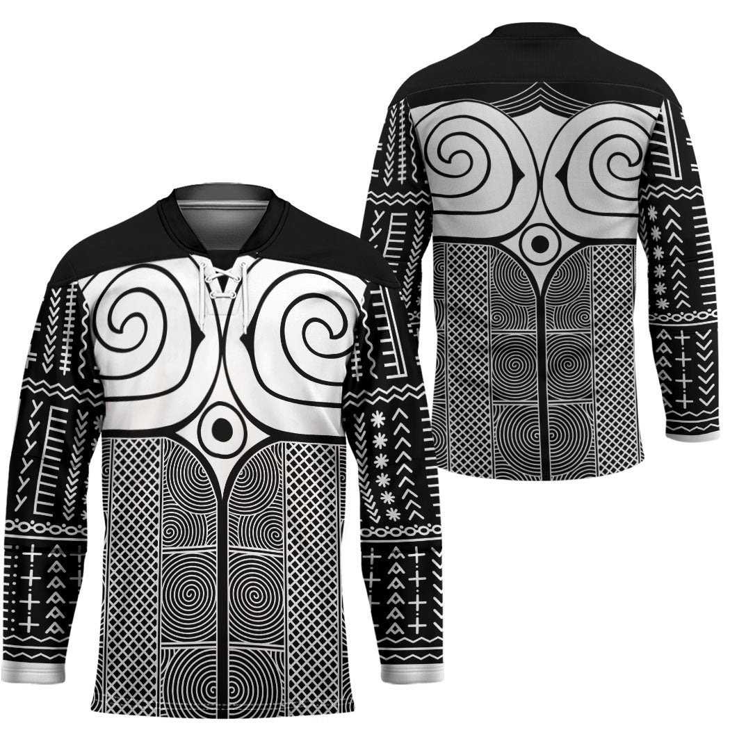 Japan Hockey Jersey Jomon Tattoo Inspiration Black