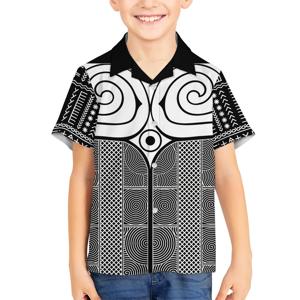 Japan Kid Hawaiian Shirt Jomon Tattoo Inspiration Black