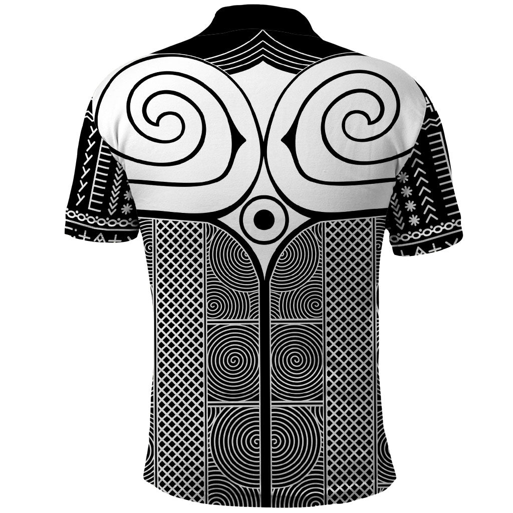 Japan Polo Shirt Jomon Tattoo Inspiration Black