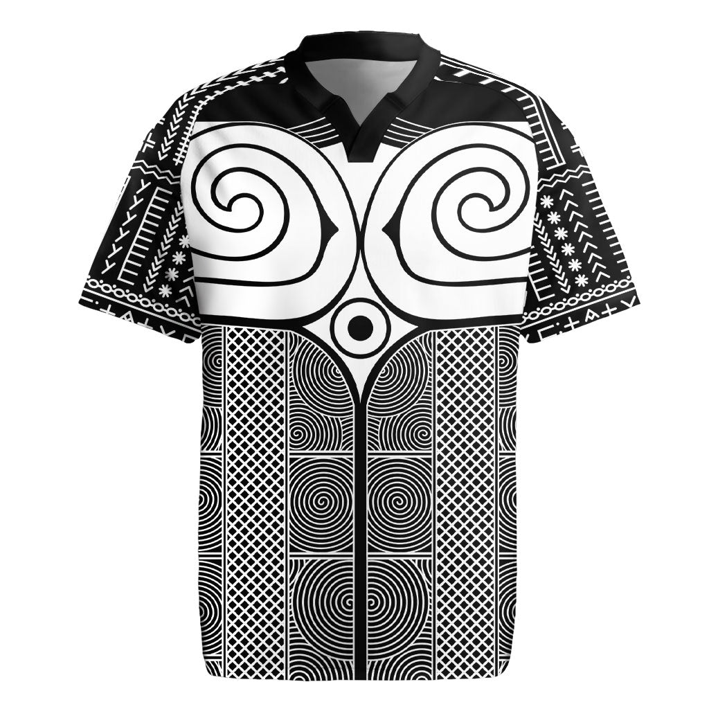 Japan Rugby Jersey Jomon Tattoo Inspiration Black