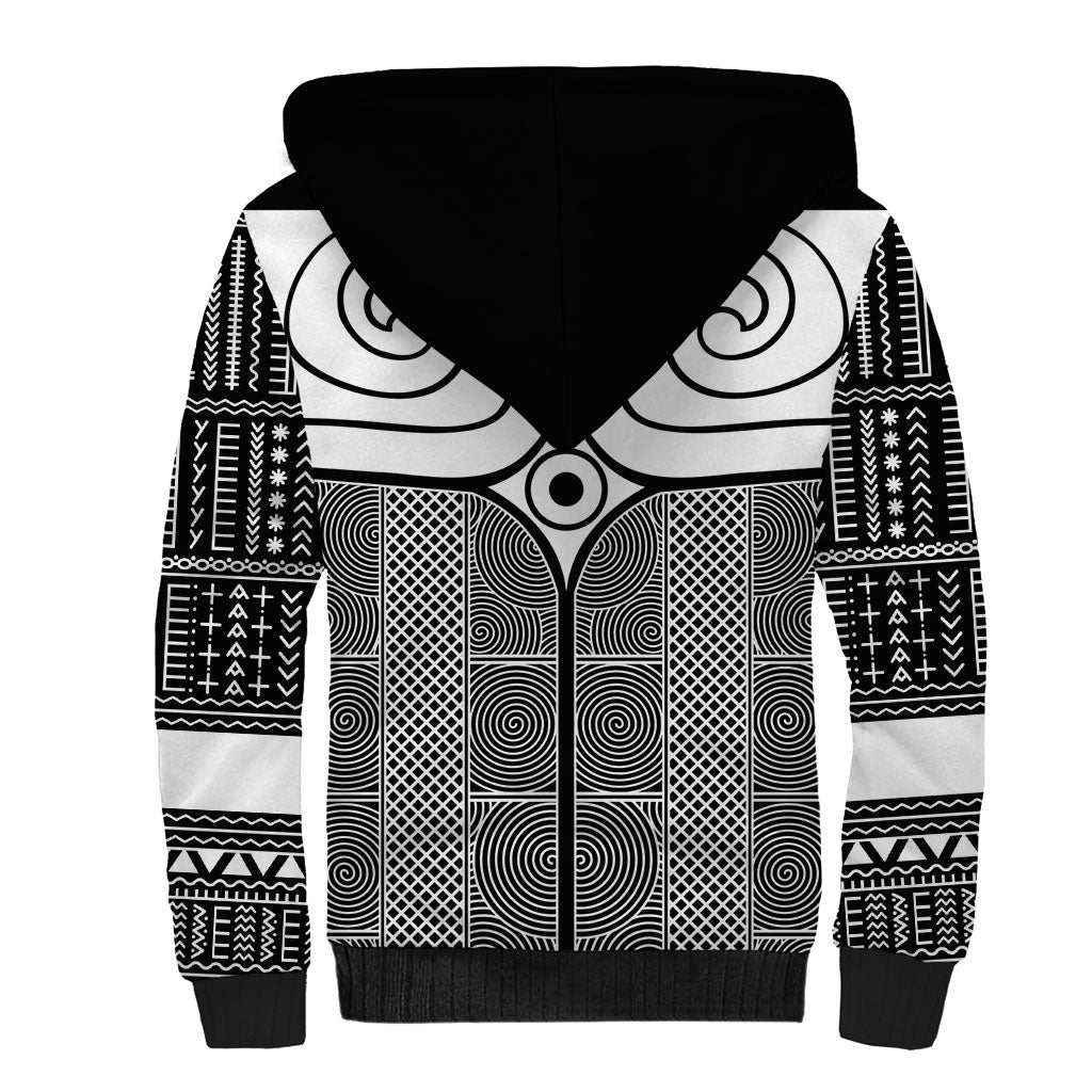 Japan Sherpa Hoodie Jomon Tattoo Inspiration Black