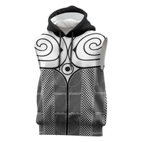 Japan Sleeveless Hoodie Jomon Tattoo Inspiration Black