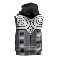 Japan Sleeveless Hoodie Jomon Tattoo Inspiration Black