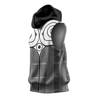 Japan Sleeveless Hoodie Jomon Tattoo Inspiration Black