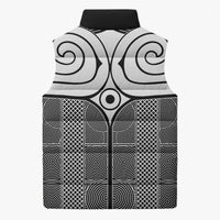 Japan Sleeveless Puffer Jacket Jomon Tattoo Inspiration Black