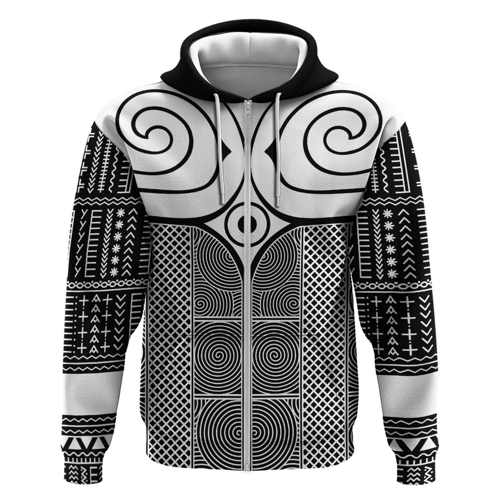 Japan Zip Hoodie Jomon Tattoo Inspiration Black