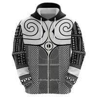 Japan Zip Hoodie Jomon Tattoo Inspiration Black