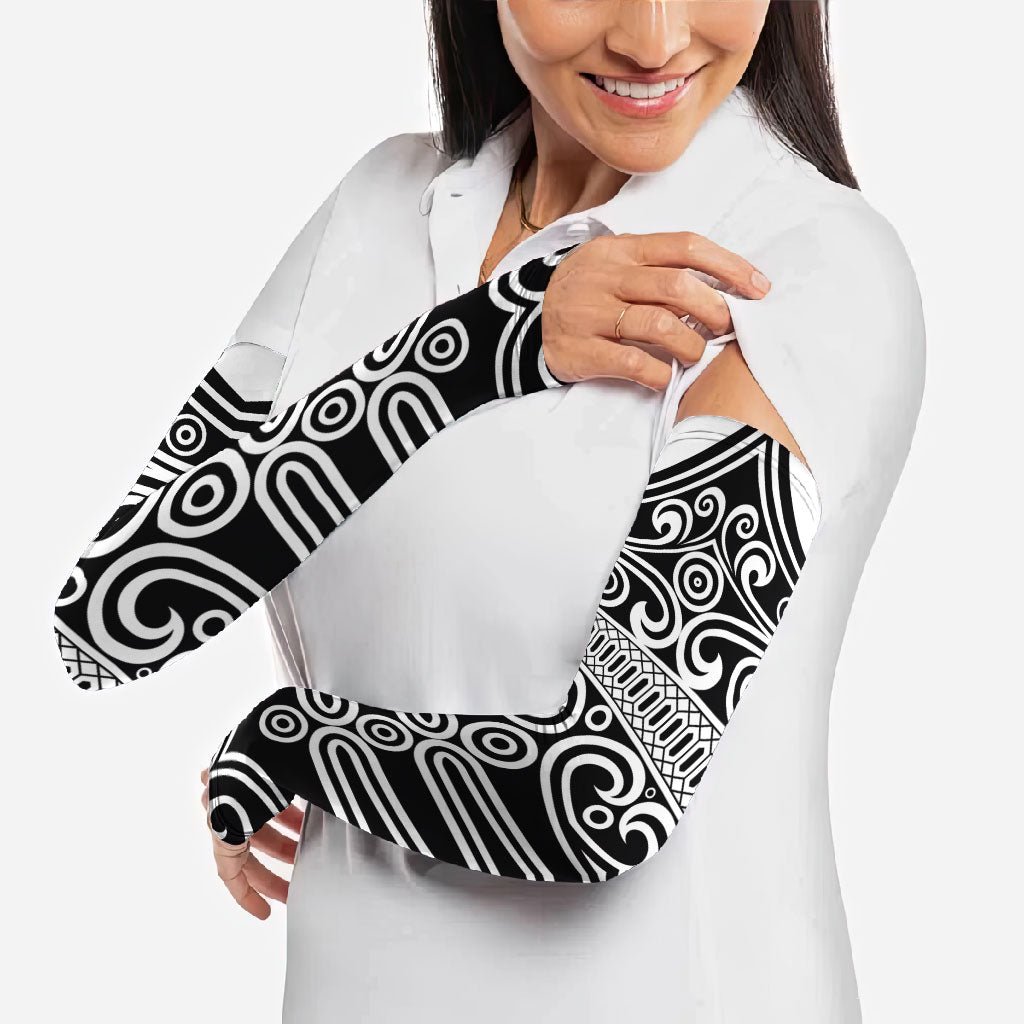 Japan Indigenous Jomon Tattoo Inspiration Arm Sleeves White Version