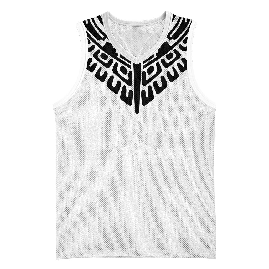 Japan Indigenous Jomon Tattoo Inspiration Basketball Jersey White Version