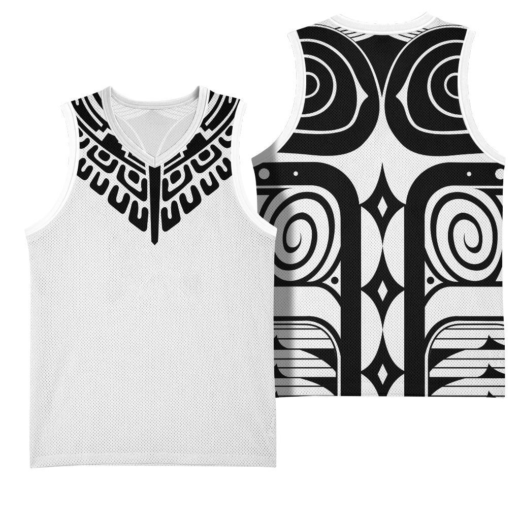 Japan Indigenous Jomon Tattoo Inspiration Basketball Jersey White Version