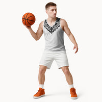 Japan Indigenous Jomon Tattoo Inspiration Basketball Jersey White Version