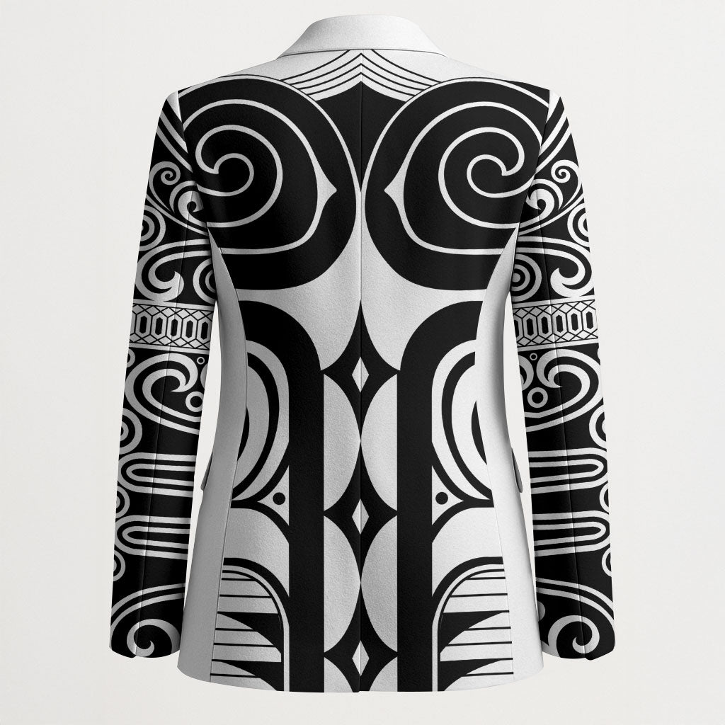 Japan Indigenous Jomon Tattoo Inspiration Blazer White Version